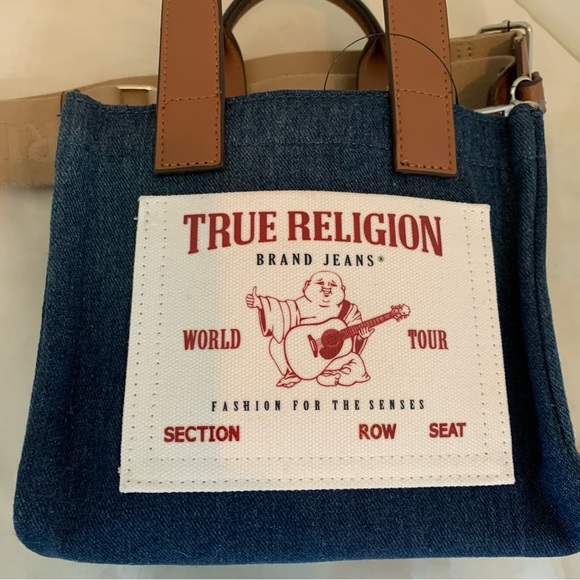 *NWT* True Religion Denim Mini Tote and Crossbody Strap - Picture 4 of 14